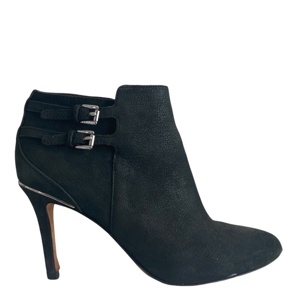 Coach Shoes - Coach Daphney Black Buckle Heeled Zip Booties 5